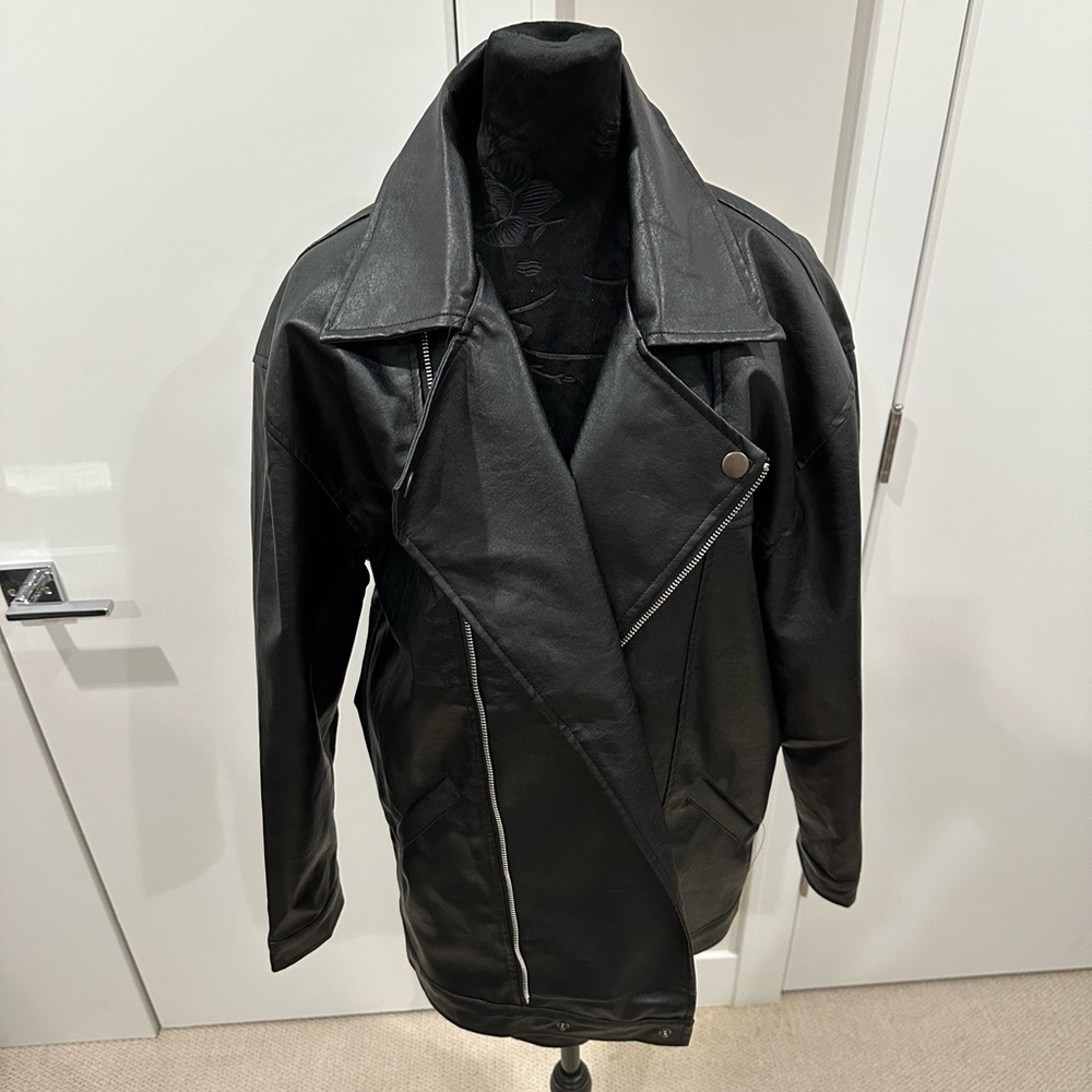 NWOT - Princess Polly Oversized Faux Leather Jacket in Size S/M